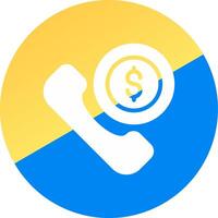 Phone Call Creative Icon Design vector