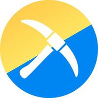 Pickaxe Creative Icon Design vector