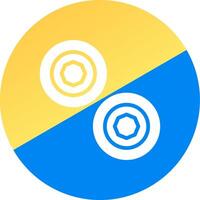 glyph Two Color Circle Design vector