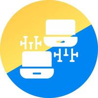 glyph Two Color Circle Design vector