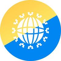 glyph Two Color Circle Design vector