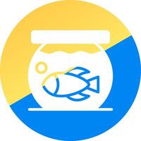 Fish Bowl Creative Icon Design vector