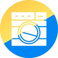 Washing Machine Creative Icon Design vector