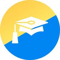 Graduation Cap Creative Icon Design vector