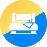 Double Bed Creative Icon Design vector