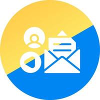 diseño de icono creativo de publicidad por correo vector