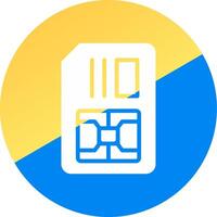 Simcard Creative Icon Design vector