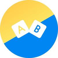 diseño de icono creativo de bloque abc vector