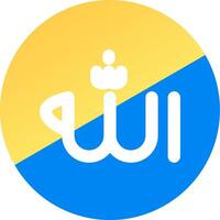 fe en el diseño de iconos creativos de allah vector