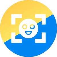 Face Detection Creative Icon Design vector