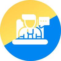 Online Interview Creative Icon Design vector