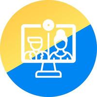 Online Interview Creative Icon Design vector