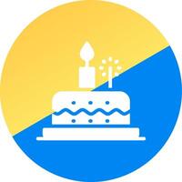 diseño de icono creativo de pastel de cumpleaños vector