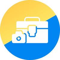 Camera Bag Creative Icon Design vector