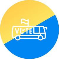 Bus Creative Icon Design vector