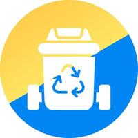 Trash Bin Creative Icon Design vector