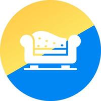 Chaise Longue Creative Icon Design vector