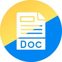 Doc File Format Creative Icon Design vector