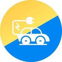 Electric Car Creative Icon Design vector