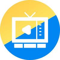 Watching TV Creative Icon Design vector