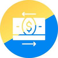 Money Transfer Creative Icon Design vector