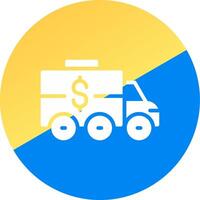 Bank Truck Creative Icon Design vector