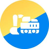 Excavator Creative Icon Design vector