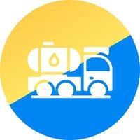 Tanker Truck Creative Icon Design vector