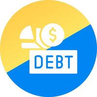 Debt Creative Icon Design vector