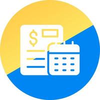 Yearly Sales Report Creative Icon Design vector