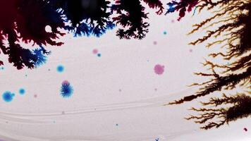 Ink Drops and Surreal Shapes Spread on Background Surface video