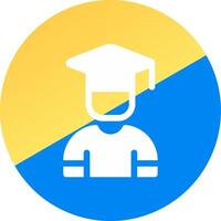 Male Graduate Creative Icon Design vector