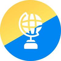 Globe Stand Creative Icon Design vector