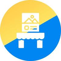 Tabletop Display Creative Icon Design vector