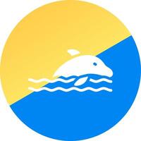 Dolphin Creative Icon Design vector
