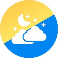 Night Weather Creative Icon Design vector