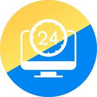 24 7 Monitoring Creative Icon Design vector