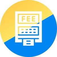 ATM Fees Creative Icon Design vector