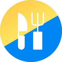 Fork and Knife Creative Icon Design vector