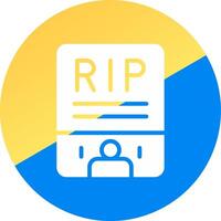 Obituary Creative Icon Design vector