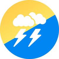 Lightning Creative Icon Design vector