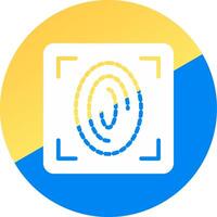 Fingerprint Scan Creative Icon Design vector
