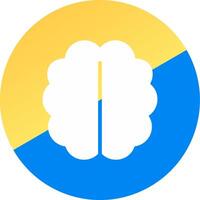 Human Brain Creative Icon Design vector