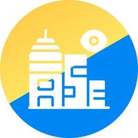 glyph Two Color Circle Design vector