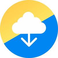 Cloud Download Creative Icon Design vector