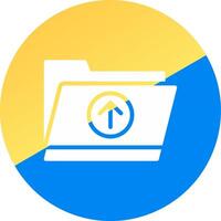 Upload Folder Creative Icon Design vector