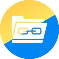 Link Folder Creative Icon Design vector