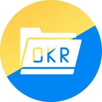 Okr Folder Creative Icon Design vector