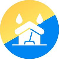 Water Damage Cleaning Creative Icon Design vector