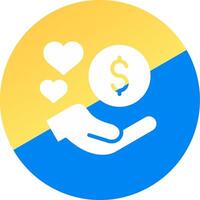 Donation Based Crowdfunding Creative Icon Design vector